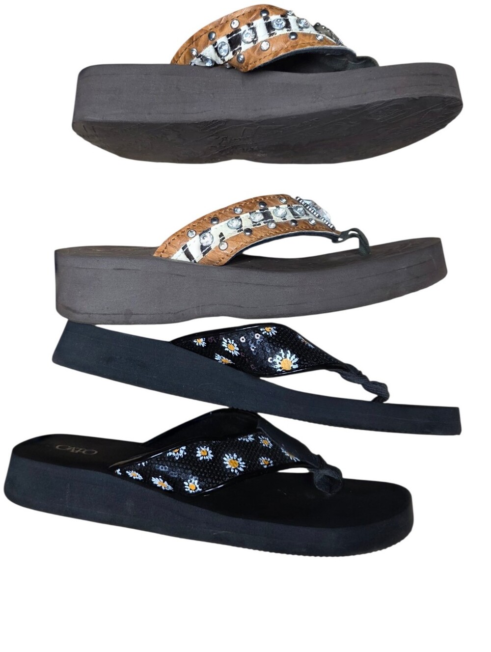 3 Pair Sandal/Flip Flops Size 8 - Picture 9 of 10